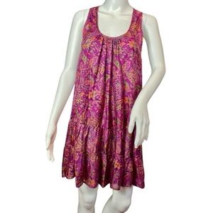 Boho Chic Silk Dress, Size XS/S